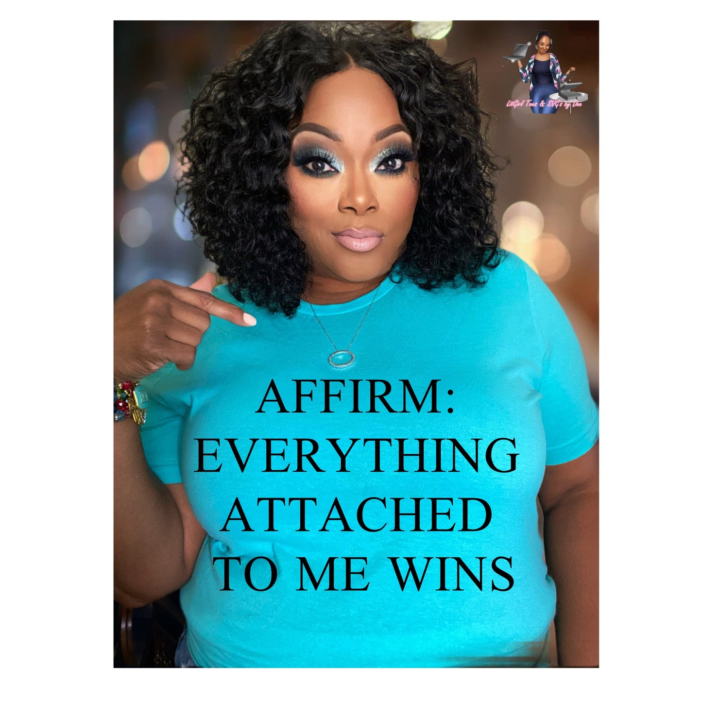 Affirm: Everything Attached To Me Wins SVG Affirmation Quote Digital Download Cricut Cut File
