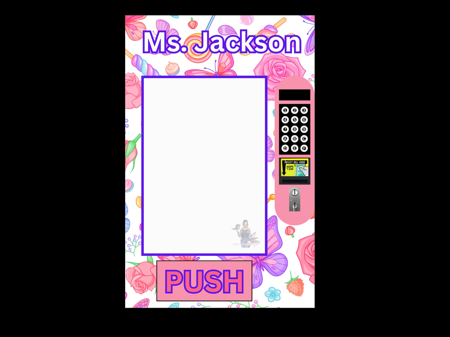Teacher Vending Machine Bundle. Editable Template. 11 by 17. Teacher Appreciation.