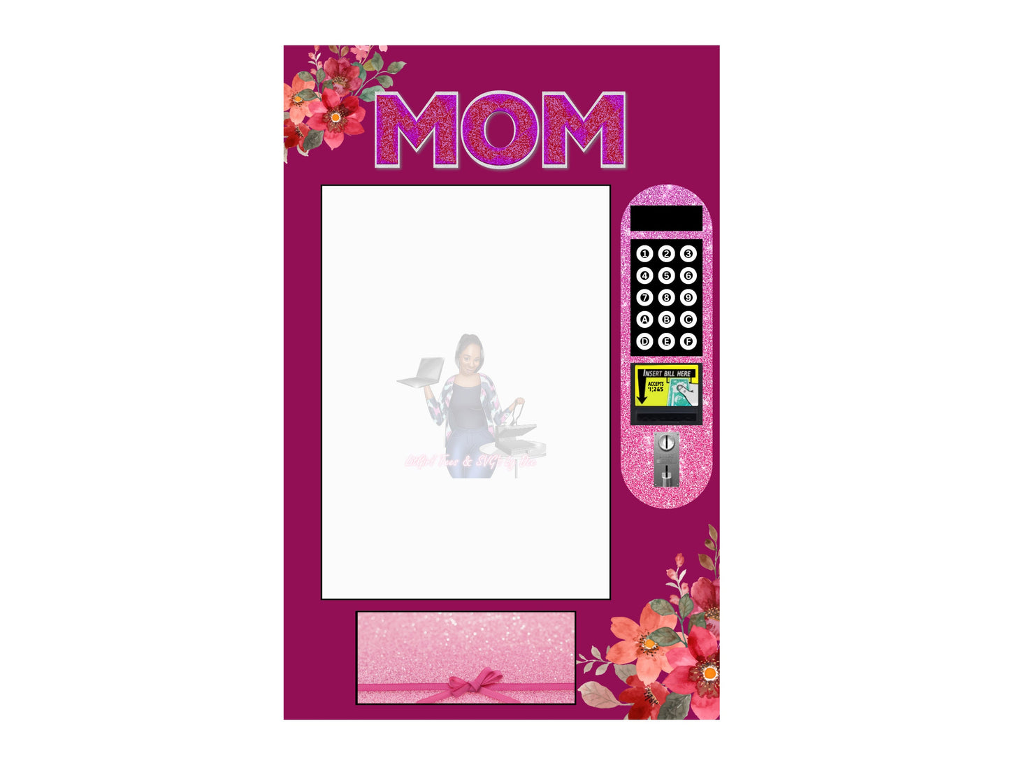 Mom Vending Machine Editable Template Bundle. 11*17. Editable in Canva.