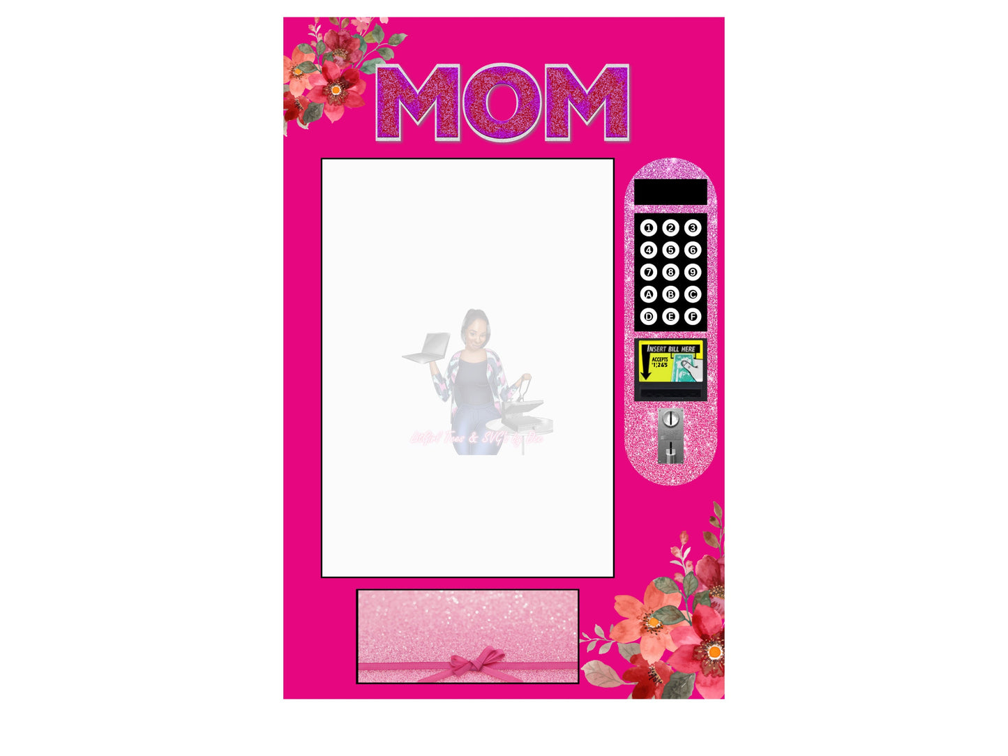 Mom Vending Machine Editable Template Bundle. 11*17. Editable in Canva.